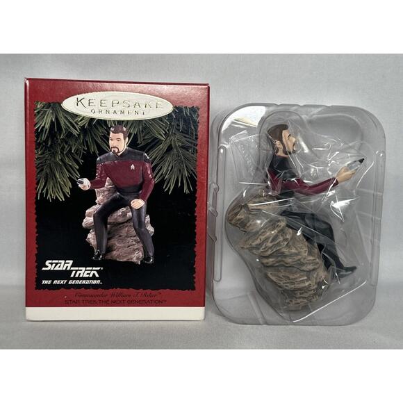 STAR TREK CHRISTMAS Ornament Commander William Riker Hallmark 1996 NIB - Picture 1 of 5